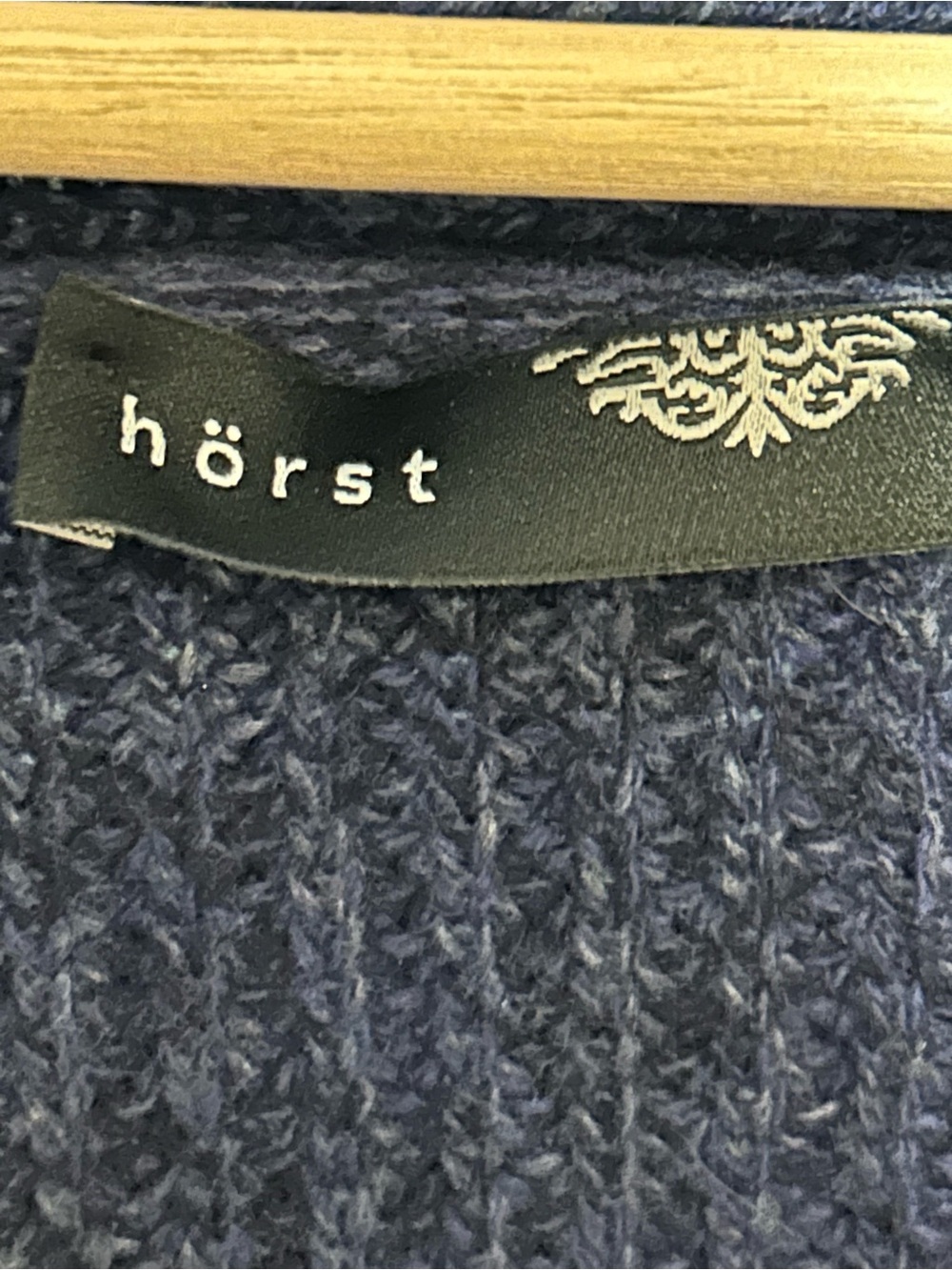 Hörst Men’s Navy Wool Shawl Collar Cardigan Made in Italy L - Picture 8 of 11